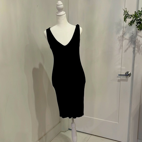 Michael Lauren Akira V-neck dress navy blue - Picture 4 of 5